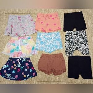 Bundle Of 9 Baby Girl Shorts And Skorts Size 12M Various Brands